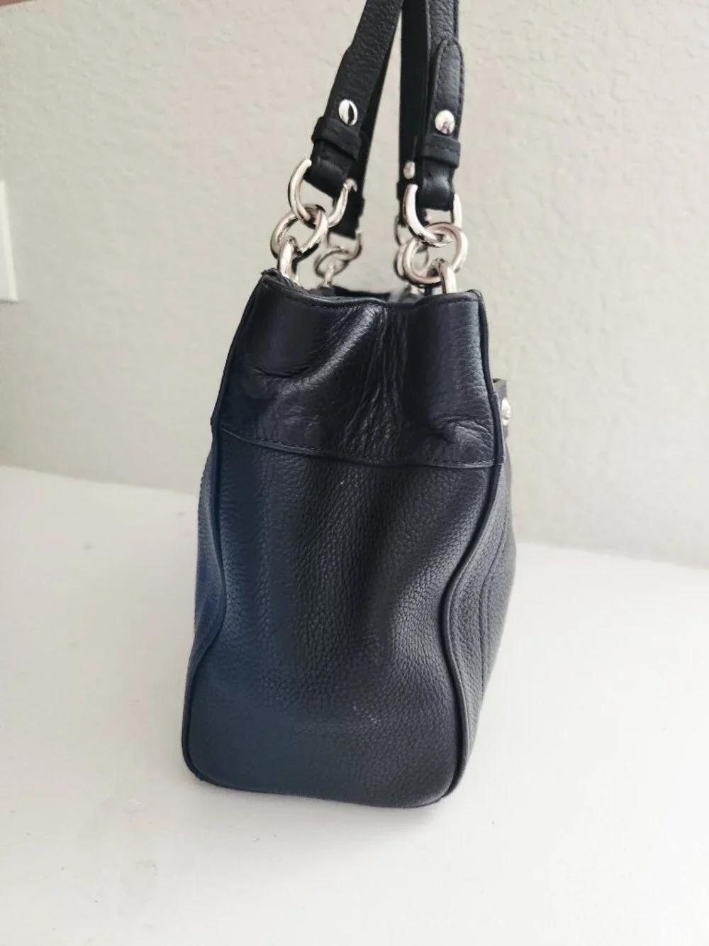 Euc Coach Black Leather Shoulder Bag Purse